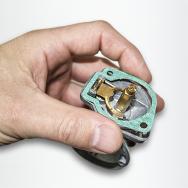 Ukázka umístění těsnění v NT karburátoru na motokole