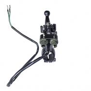 Páčka s aretací pro dvě brzdová lanka + koncový spínač