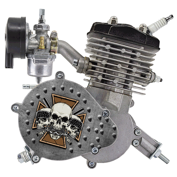 Kompletní souprava (kit) tuning motoru s obsahem 80ccm + Hlavou SKY HAWK, ojniční bronzové ložisko, UV tvrzený potisk - 1 Skulles